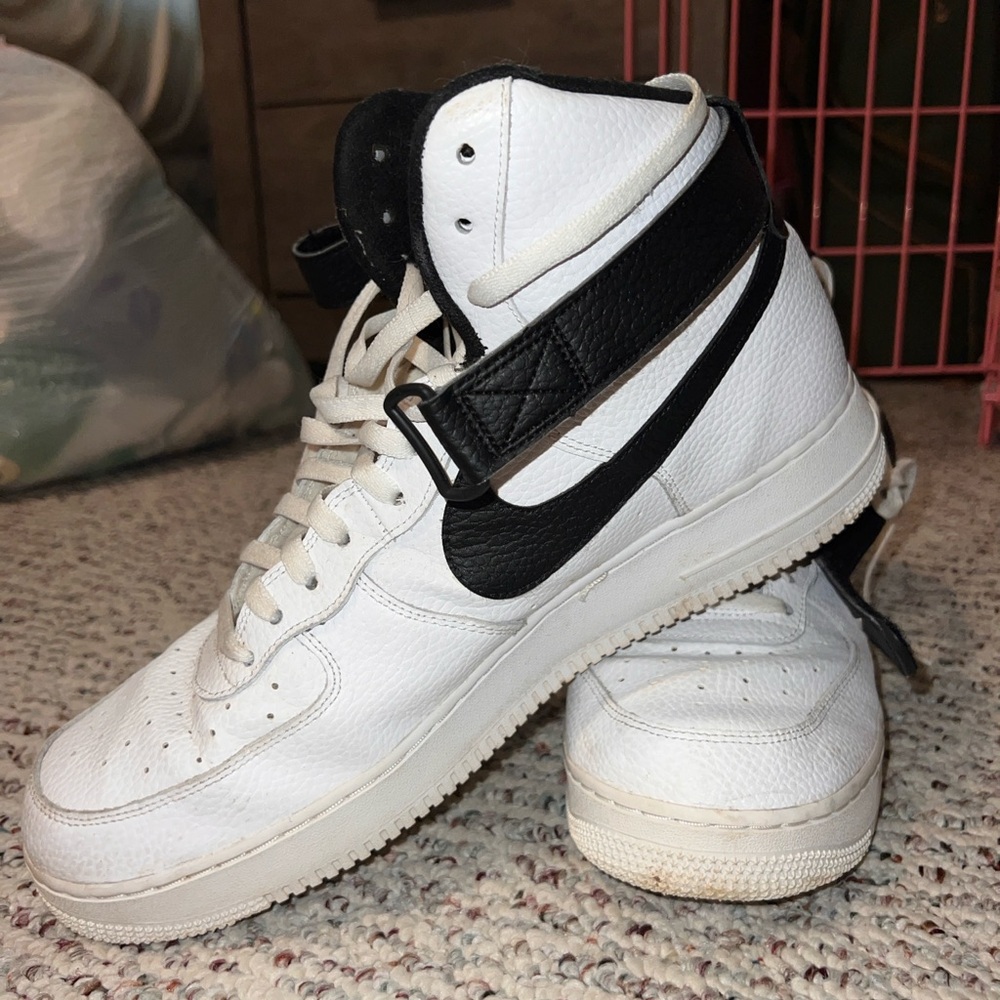 Nike Airforce One Black and White High Tops